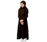 Ropa de oración para Niñas Ramadán Burka Khimar Abaya Conjunto de Vestidos Islámicos Vestido de Oración Musulmana Vestidos Khimar Abaya Conjunto Niños Ropa de Oración para Mujeres Namaz Elbisesi Kadin