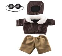 Ropa de oso de peluche - Aviador/piloto con Googles - 40 cm se adapta a Build a Bear