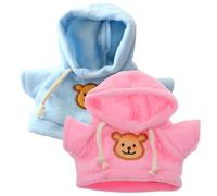 Ropa de Oso para Osos de Peluche de 6 a 8 Pulgadas, 2 Piezas con Capucha, Linda Ropa de Peluche, Dibujos Animados, Bricolaje, Decorativo para Animales, Uso en Cocina