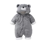 Ropa de Paseo para recién Nacido, Mono de Franela Grueso, con Capucha y Patucos, 0-9 Meses, Novedad 2026, Color Beige, Suave y cálido, para Coche y Calle.