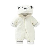 Ropa de Paseo para recién Nacido, Mono de Franela Grueso, con Capucha y Patucos, 0-9 Meses, Novedad 2026, Color Beige, Suave y cálido, para Coche y Calle.