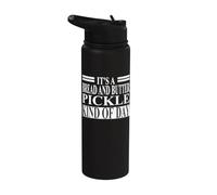 Ropa de pepinillos de pan y mantequilla, diseño divertido y lindo de encurtidos Stainless Steel Insulated Water Bottle