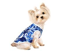 Ropa de perro con diseño de flores estilizadas, camiseta para perros pequeños, niñas y niños. Suéter para mascotas, ropa de gato, adecuado para mascotas pequeñas