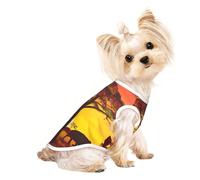 Ropa de perro con estampado de atardecer de animales africanos, camisetas para perros pequeños, transpirables, para cachorros, gatitos, perros y gatos