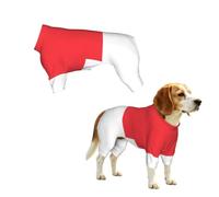 Ropa de perro con estampado de bandera de Indonesia, sudadera con 4 patas para perros pequeños, medianos y grandes