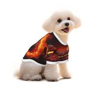 Ropa de perro con estampado de pájaro de fuego, camiseta de algodón suave para perros pequeños, medianos y grandes para uso diario