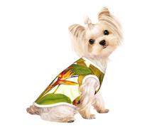 Ropa de perro con estampado de pájaro tropical del paraíso, camisetas para perros pequeños, transpirables, para cachorros, gatitos, perros y gatos