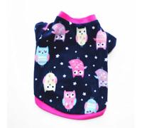 Ropa de perro con estampado lindo - Abrigo de forro polar de invierno para perros pequeños - Ropa de bulldog francés y chihuahua