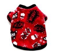 Ropa de perro con estampado lindo - Abrigo de forro polar de invierno para perros pequeños - Ropa de bulldog francés y chihuahua