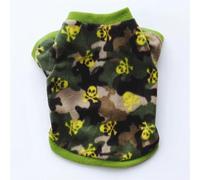 Ropa de perro con estampado lindo - Abrigo de forro polar de invierno para perros pequeños - Ropa de bulldog francés y chihuahua