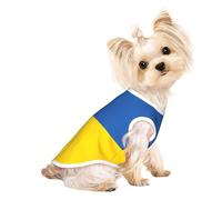 Ropa de perro con la bandera de Ucrania, camiseta para perros pequeños, niñas y niños. Suéter para mascotas, ropa para gatos, adecuado para mascotas pequeñas