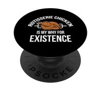 Ropa de Pollo asado, diseño Divertido para Amantes de los Pollos PopSockets PopGrip Adhesivo