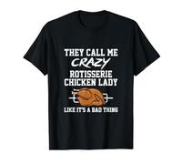 Ropa de Pollo asado - Gran diseño para Amantes de los Pollos Camiseta gráfica económica, Hombre, Negro, S
