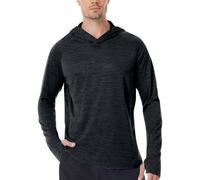 Ropa de Protección Solar para Hombre,Camiseta Hombre con Capucha Protección Solar Upf50+ Camisetas UV Ligero Manga Larga para Pesca Protección contra Sarpullidos Rashguard Ropa Verano