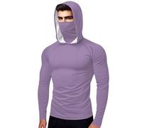 Ropa de Protección Solar Unisex Sudadera Hombre Mujer con Capucha de Protección Solar Upf50+ Suéter UV Manga Larga para Pesca Protección contra Sarpullidos Rashguard Ropa Verano