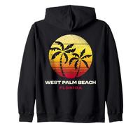 Ropa de Puesta de Sol Tropical de Florida en West Palm Beach Sudadera con Capucha