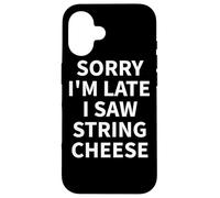 Ropa de Queso de Cuerda, diseño Divertido para Amantes de los quesos Carcasa para iPhone 16