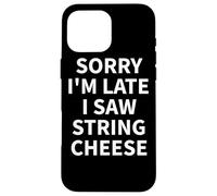 Ropa de Queso de Cuerda, diseño Divertido para Amantes de los quesos Carcasa para iPhone 16 Pro MAX