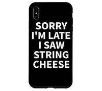 Ropa de Queso de Cuerda, diseño Divertido para Amantes de los quesos Carcasa para iPhone XS MAX