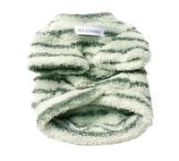 Ropa de Rayas Multicolor for Perros pequeños, Teddy y Bichón Frisé, Sudadera Abrigada de otoño e Invierno con Correa incorporada, Traje for Mascotas.(Green+White,M)