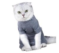 Ropa de recuperación de cirugía de prevención de gatas; 4 patas hechas de tela de poliéster suave que evita que la madre gata lame sus heridas después de la ropa