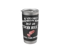 Ropa de rollo de cerdo: el mejor diseño divertido de rollos Vaso térmico de acero inoxidable de doble pared