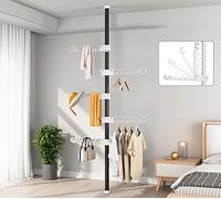 Ropa de ropa extensible Ropa telescópica Rail de organización de servicio pesado Ajustable Ropa Ropa Soluciones de almacenamiento de vestuario Rails Telescópico de ropa telescópica Sistema de estante