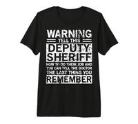 Ropa de Sheriff Adjunto, diseño Divertido de los Mejores Sheriffs Camiseta Premium