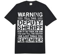 Ropa de Sheriff Adjunto, diseño Divertido de los Mejores Sheriffs Comfort Colors Adult Heavyweight T-Shirt