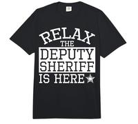 Ropa de Sheriff Adjunto, diseño Divertido de Sheriffs Comfort Colors Adult Heavyweight T-Shirt