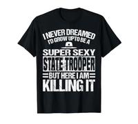 Ropa de State Trooper - Divertido diseño de Great Troopers Camiseta gráfica económica, Hombre, Negro, XL