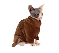 Ropa De Suéter De Gato - Coral Velvet Ropa Cálida, Traje De Grueso Para Gatos Sin Pelo, Estilo De Visón Devon Cómodo | Cómodo Gato Suave Otoño, Hermoso Abrigo