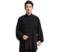 Ropa De Tai Chi Mujeres, Hombres Y Mujeres Ropa De Práctica De Primavera Y Otoño Ropa De Rendimiento De Equipo De Competencia De Artes Marciales,Blanco(a)-Medio (Rojo XL) (Negro M)