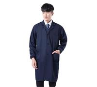 Ropa de Trabajo a Prueba Polvo for Hombres, Ropa, Manga Larga, Botones, Bolsillos, Bata Laboratorio, Traje, Uniforme a(Blue M)