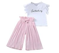 Ropa De Verano para NiñAs Set Camiseta Manga Corta Y Falda Disfraz Danza India Camisa Conjuntos con Bolsillos Vestido Princesa Yoga Cuello Redondo Fiesta ActuacióN
