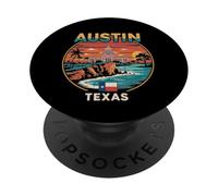 Ropa de Viaje Austin City Skyline Texas Star PopSockets PopGrip Adhesivo