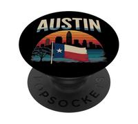 Ropa de Viaje Austin City Skyline Texas Star PopSockets PopGrip Adhesivo