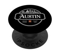 Ropa de Viaje Austin City Skyline Texas Star PopSockets PopGrip Adhesivo