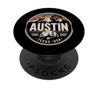 Ropa de Viaje Austin City Skyline Texas Star PopSockets PopGrip Adhesivo