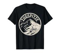Ropa de Viaje Zugspitze Mountain Ski Adventure Camiseta gráfica económica, Hombre, Negro, L