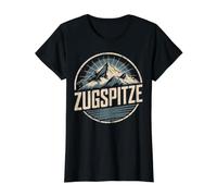 Ropa de Viaje Zugspitze Mountain Ski Adventure Camiseta gráfica económica, Mujer, Negro, L