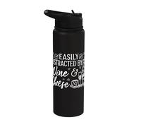 Ropa de vino y queso: el mejor diseño divertido para amantes de los vinos Stainless Steel Insulated Water Bottle