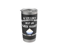 Ropa de yogur griego - Diseño divertido para amantes de los yogures Vaso térmico de acero inoxidable de doble pared