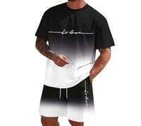 Ropa Deportiva Hombre, Drip Gimnasio Verano Montaña Gym Deportivos Moda Manga Corta Tenis Divertido Camiseta E Pantalones Cortos, Golf Conjuntos Deportivos Hombre, 4XL