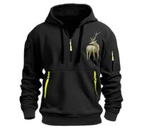Ropa deportiva para hombre, transpirable, con capucha, para primavera, otoño, casual, manga larga, botones, solapa, tres piezas, estampado a cuadros, suave y cómoda, para adultos, Negro, L