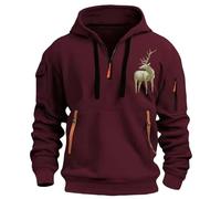 Ropa deportiva para hombre, transpirable, con capucha, para primavera, otoño, casual, manga larga, botones, solapa, tres piezas, estampado a cuadros, suave y cómoda, para adultos, rosso, XXL