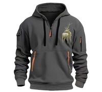 Ropa deportiva para hombre, transpirable, con capucha, para primavera, otoño, casual, manga larga, botones, solapa, tres piezas, estampado a cuadros, suave y cómoda, para adultos, gris, 3XL