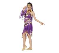 Ropa Deportiva Top de Manga Larga Pantalones Conjunto de Cinturón de Cintura Trajes de Danza Belly Dance Ropa de Baile India Conjunto de Danza del Vientre para Mujer Traje