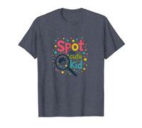 Ropa Divertida de Lunares para niños Spot The Cute Kid Camiseta, Hombre, Azul Jaspeado, 5XL