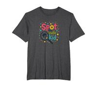 Ropa Divertida de Lunares para niños Spot The Cute Kid Camiseta, Hombre Tallas Grandes, Jaspeado Oscuro, 5X Alto